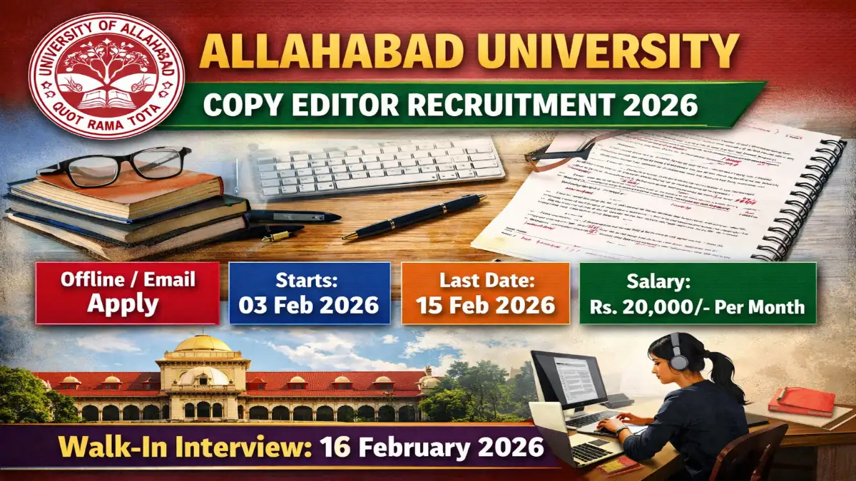Allahabad University Copy Editor Recruitment
