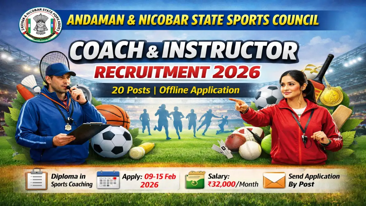 Andaman and Nicobar State Sports Council Jobs