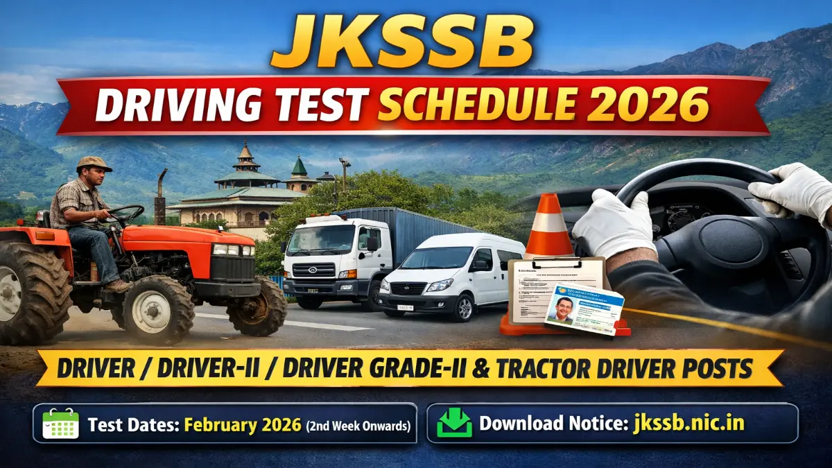 JKSSB Driving Test Date