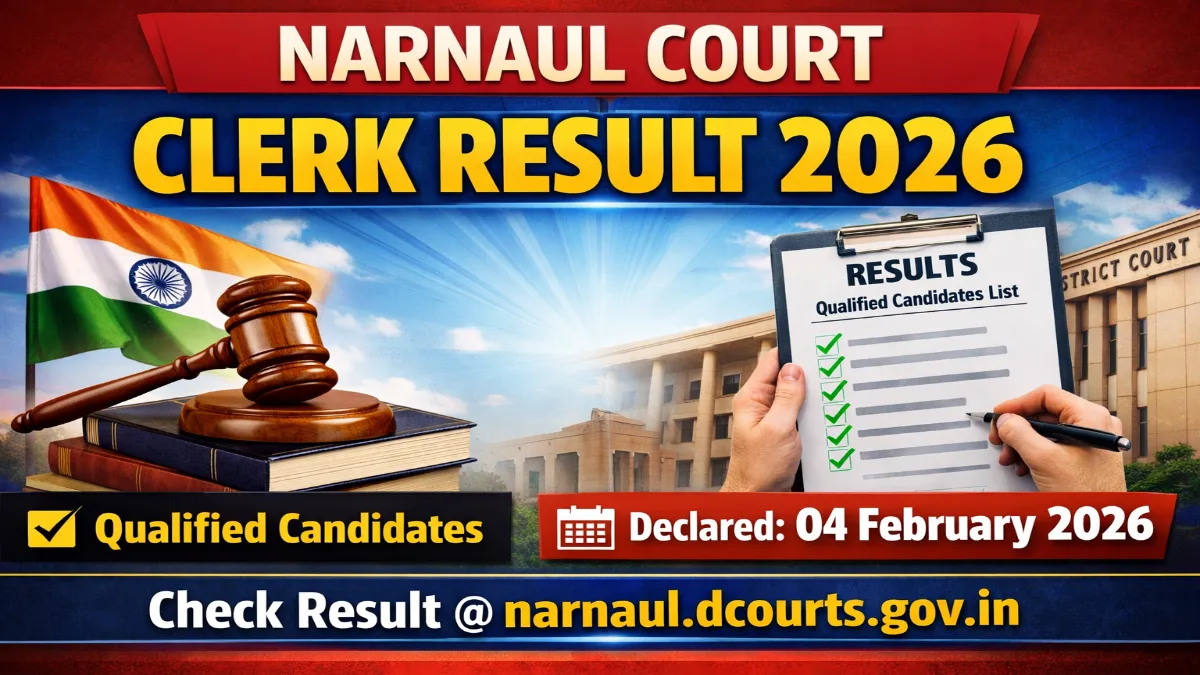 Narnaul Court Clerk Result