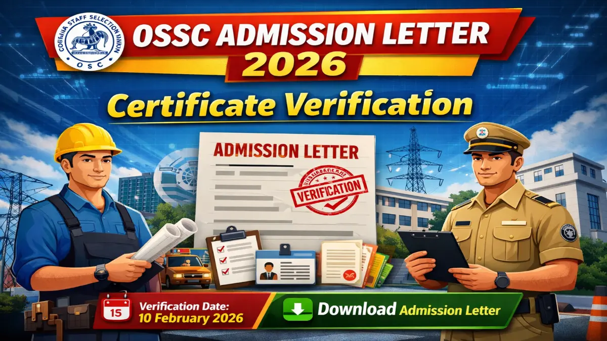 OSSC Admission Letter 2026
