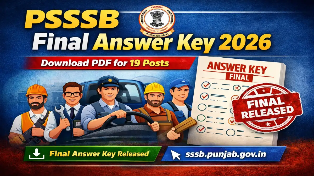 PSSSB Various Posts Final Answer Key 2026